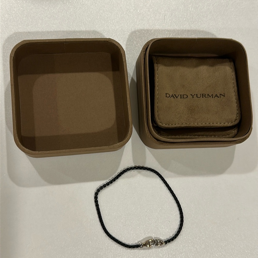 NIB Men David Yurman Black Chain Bracelet